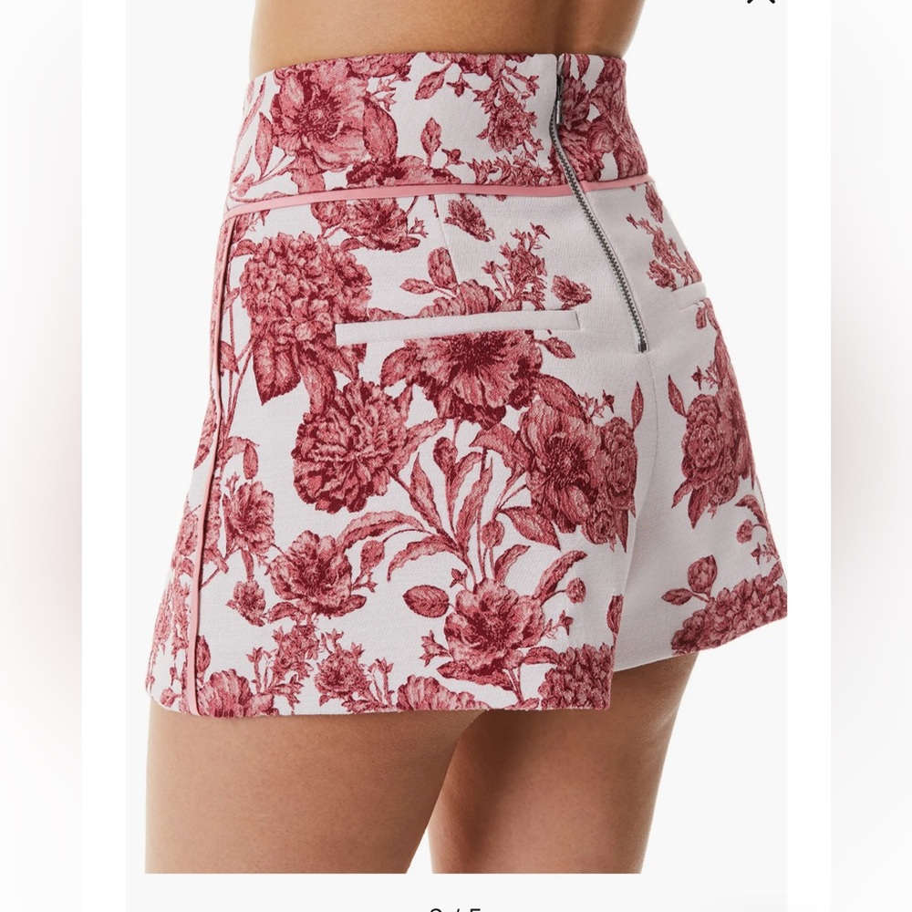 Alice + Olivia Donald Floral High Waist Shorts - Picture 7 of 7